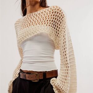 Free People Hayley Crochet Bolero